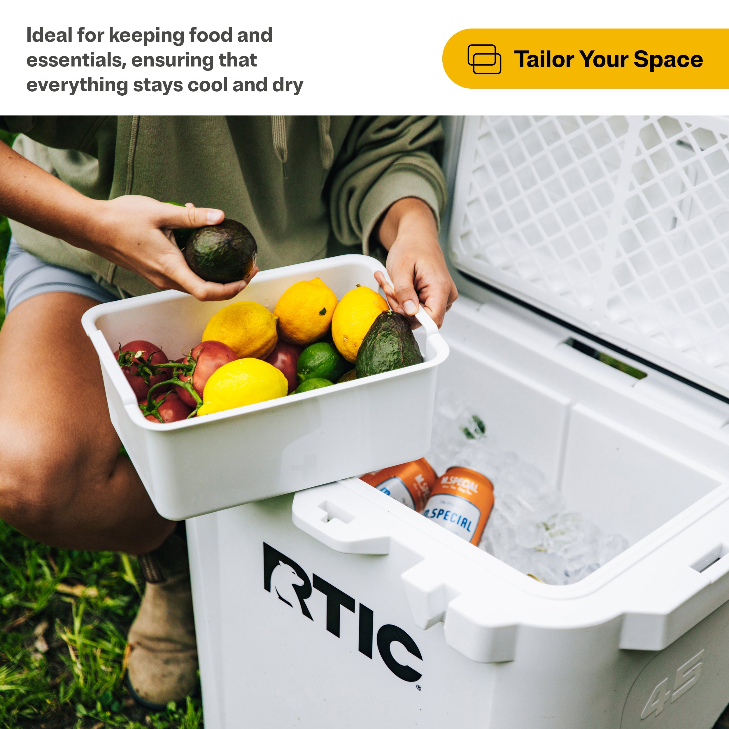 Ultra-Tough Cooler Dry Goods Basket